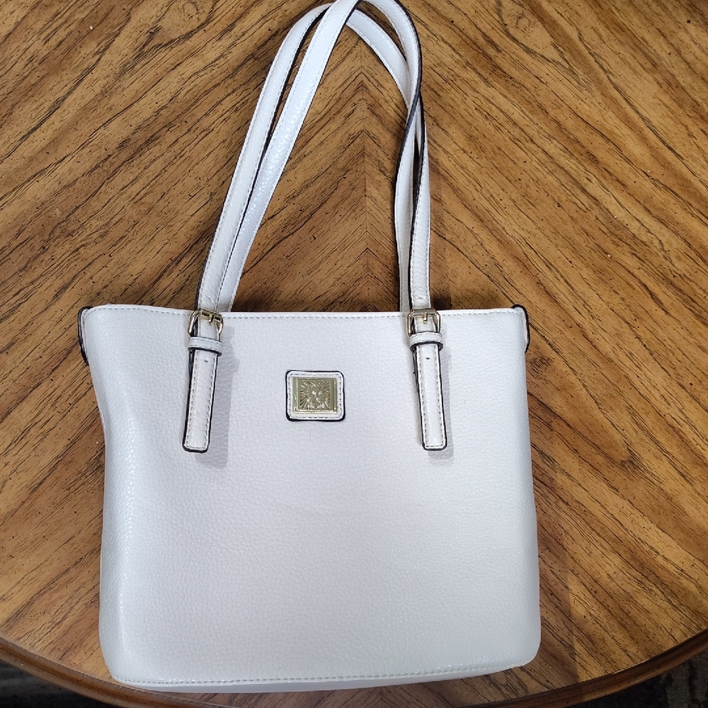 Anne Klein White Tote Bag